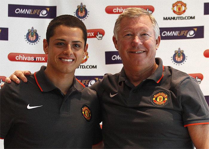 Chicharito dhe Sir Alex Ferguson