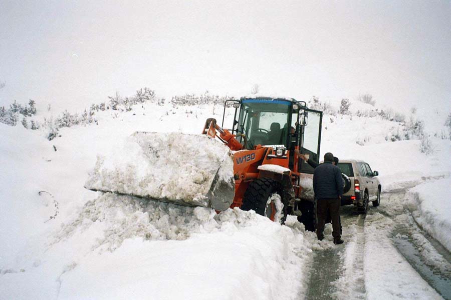 Kukes,23.01.2011.-Reshje debore ne Kukës ATSH Foto:R.Hoxha